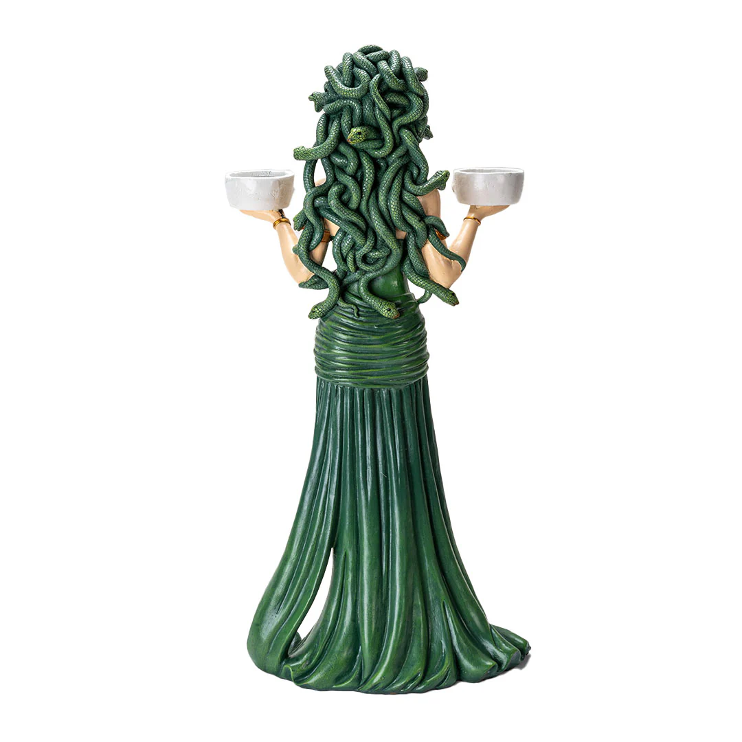 Medusa Serpent Queen Candle Holder Sculpture - Image 2
