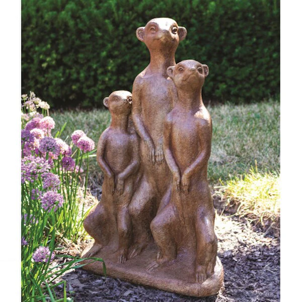 Meerkat Clan Garden Statue Family