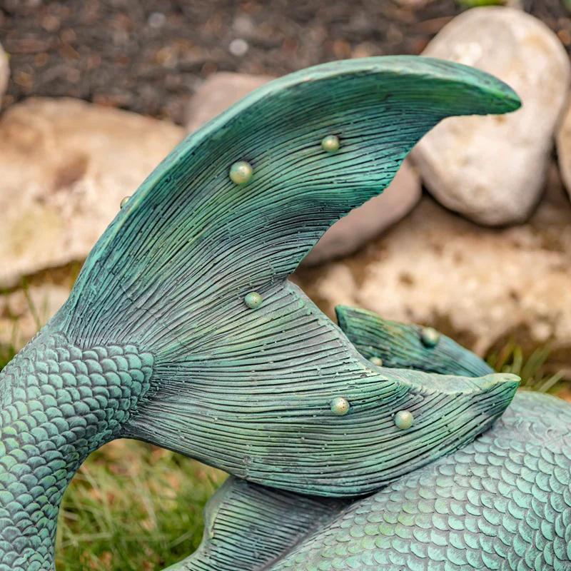 Mermaid Laying in Repose Garden Sculpture - Image 7