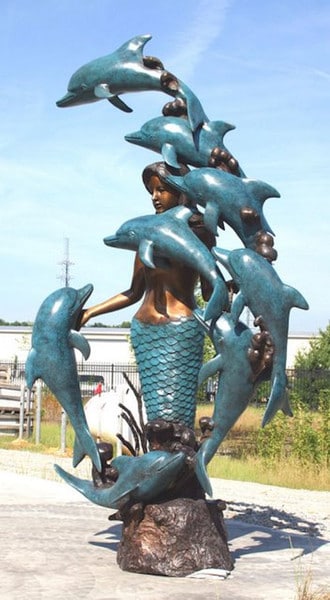 Mermaid Swimming With 8 Dolphins - Image 7