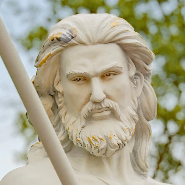 Merman Garden Statue Holding Trident 50" High - Image 5
