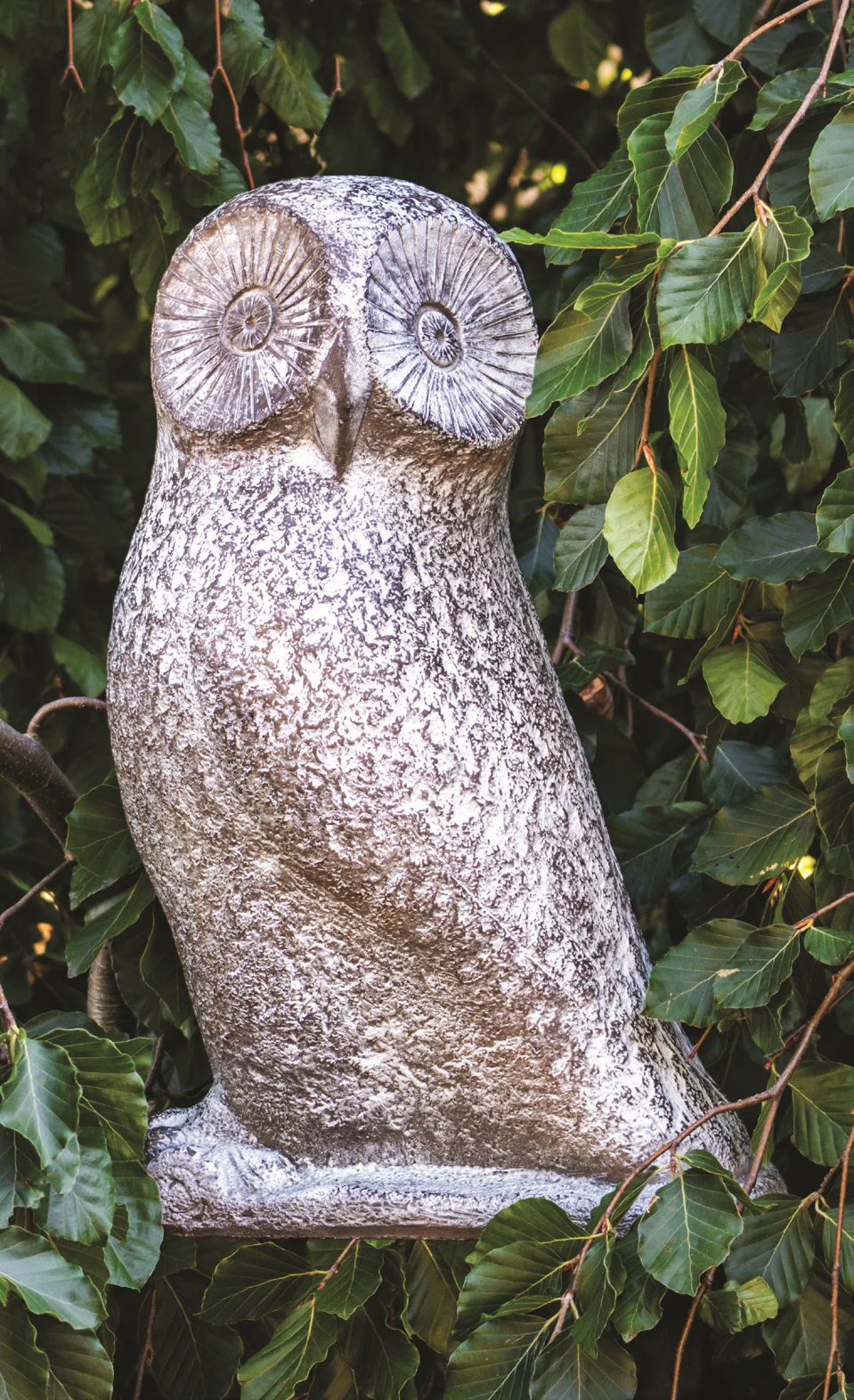 Mid-Century Inspired Cast Stone Owl 19" High