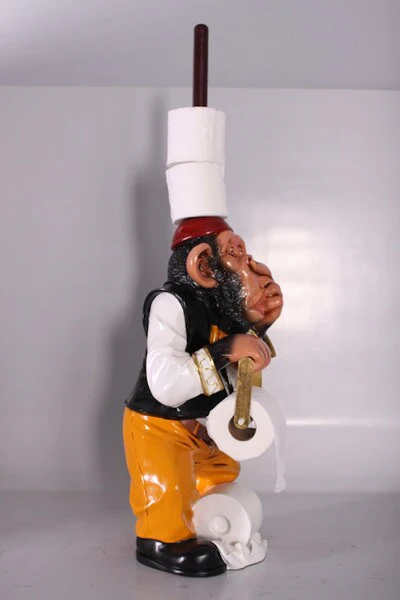 Monkey Toilet Paper Butler Sculpture - Image 3
