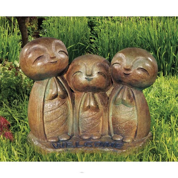 Monks Welcome Garden Sculpture
