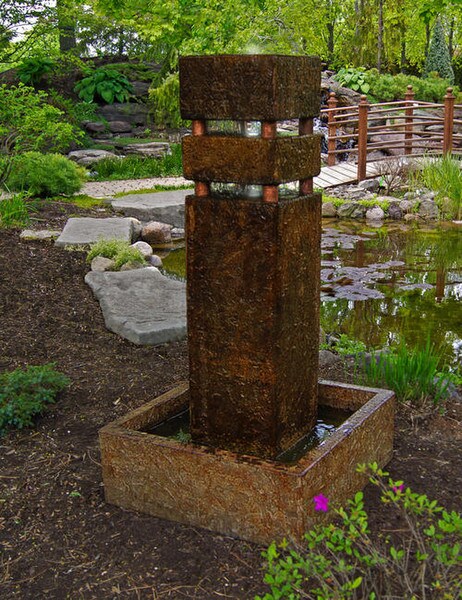 Monolith Garden Fountain Light Included
