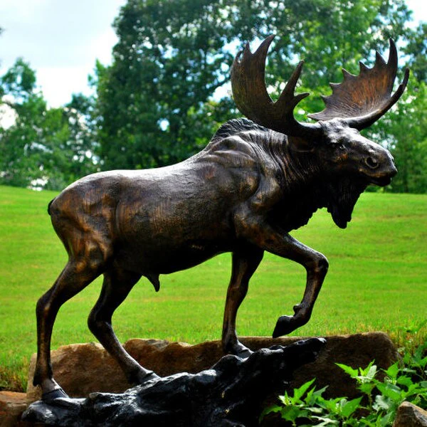 Moose Sculpture Bronze Large - Image 3
