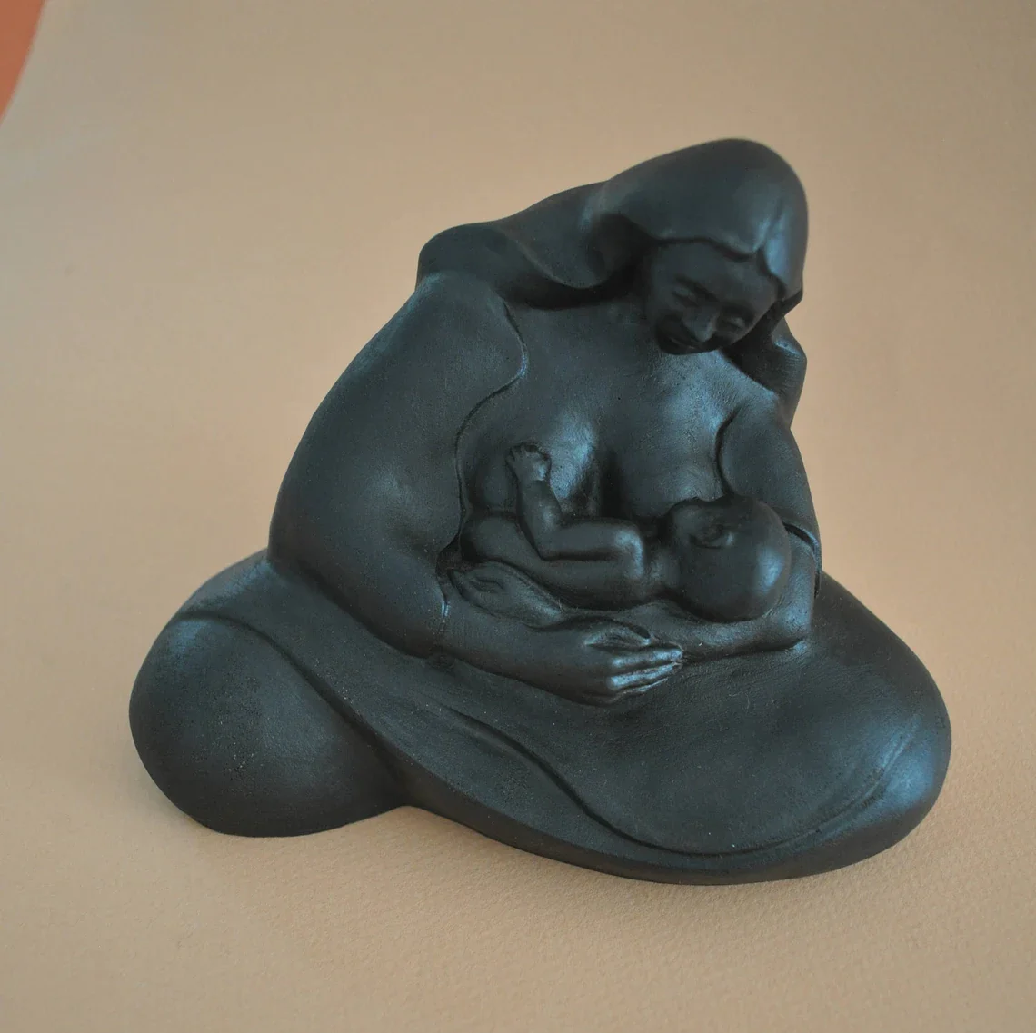 Mother And Child By Sigrid Herr Sculpture - Image 3