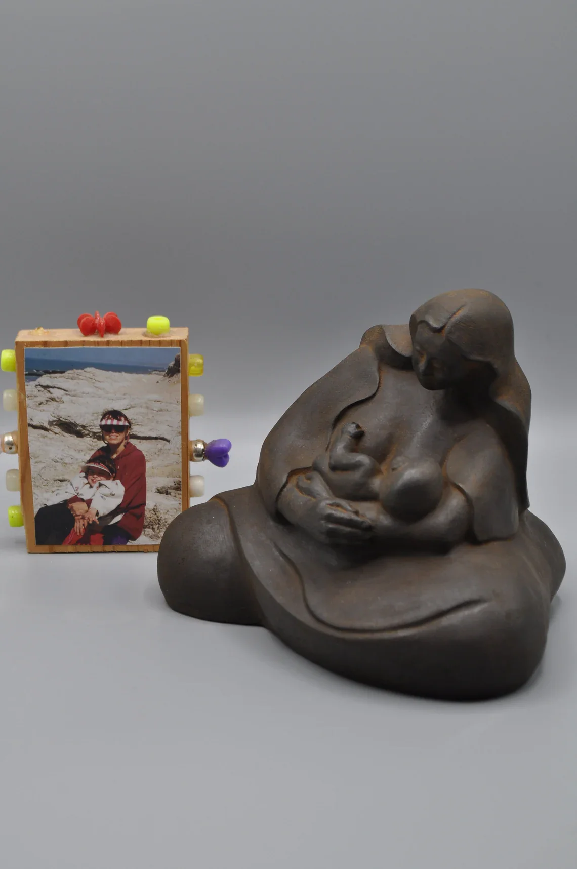 Mother And Child By Sigrid Herr Sculpture - Image 4
