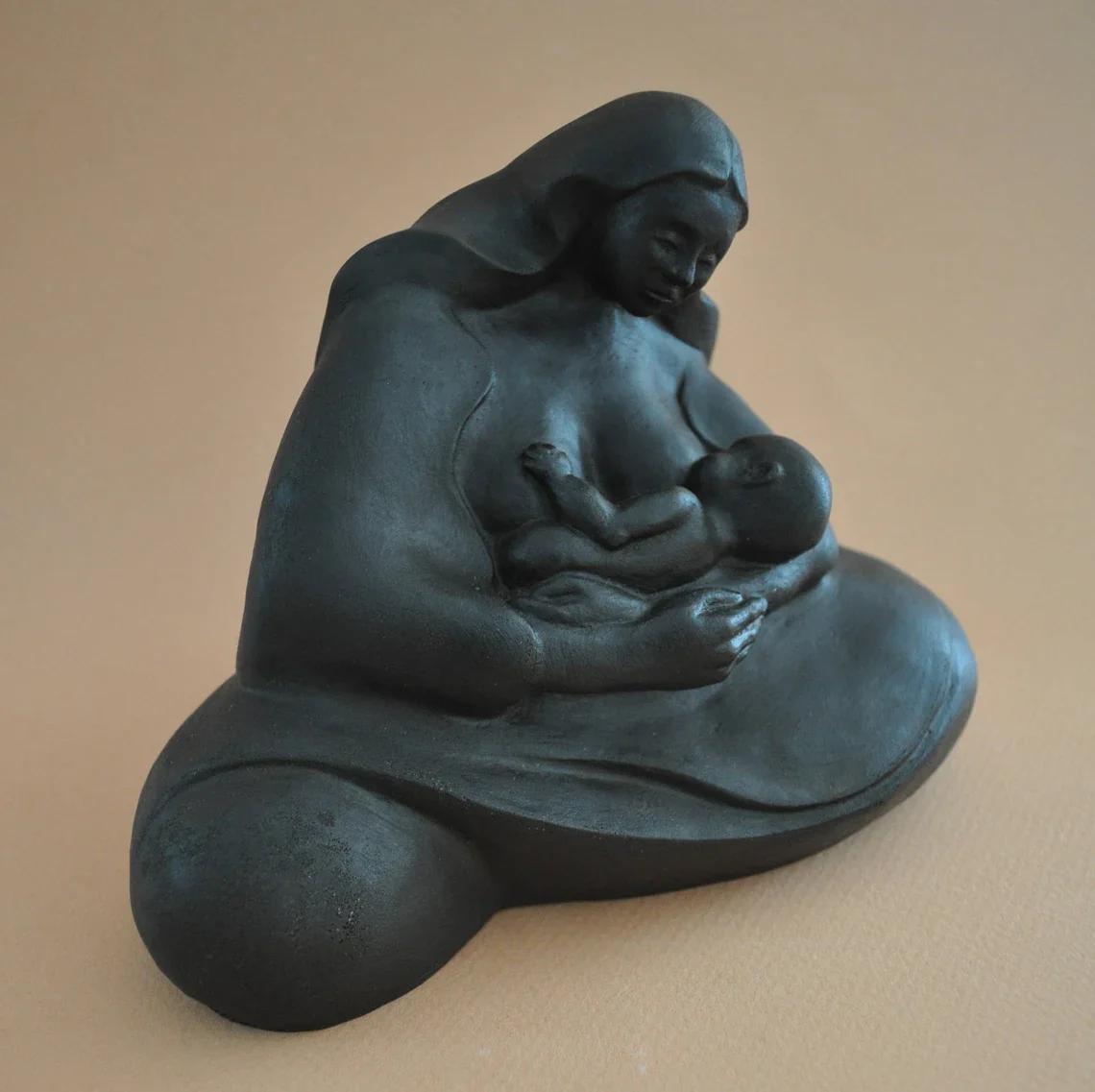 Mother And Child By Sigrid Herr Sculpture - Image 6