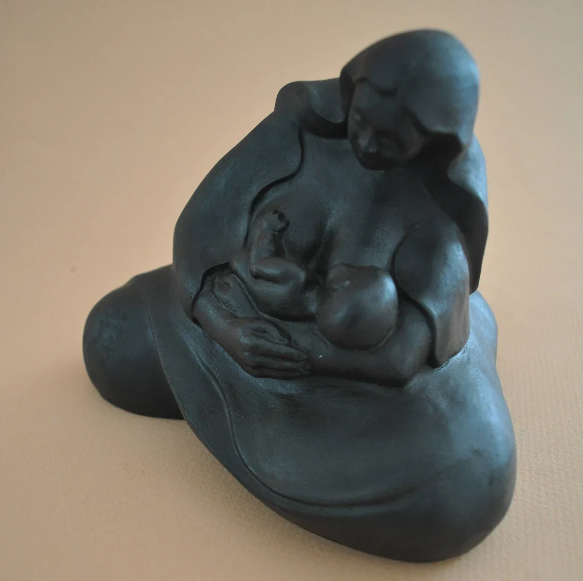 Mother And Child By Sigrid Herr Sculpture - Image 7