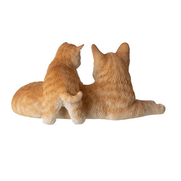 Mother and Kitten Orange Tabby Figurine - Image 2