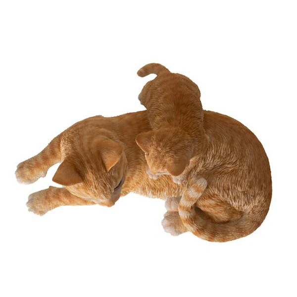 Mother and Kitten Orange Tabby Figurine - Image 3