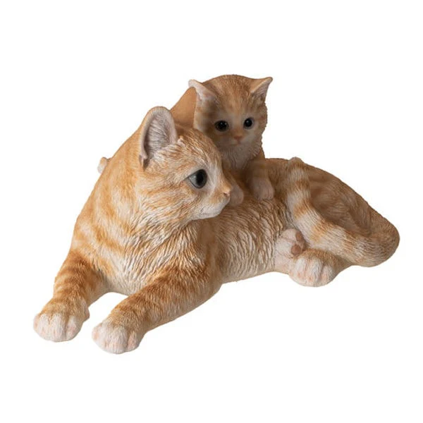 Mother and Kitten Orange Tabby Figurine - Image 4