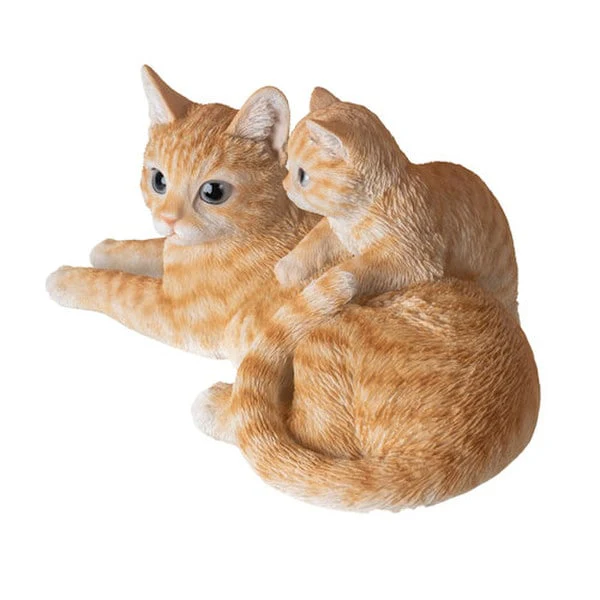 Mother and Kitten Orange Tabby Figurine - Image 5