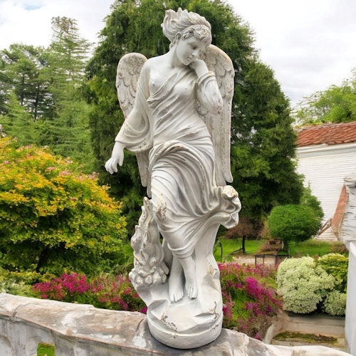 Muse of the Heavens Life-Size Angel Garden Statue 63" High