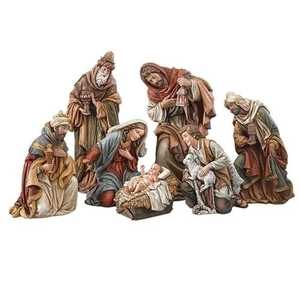 Nativity Scene Set of Seven Statues