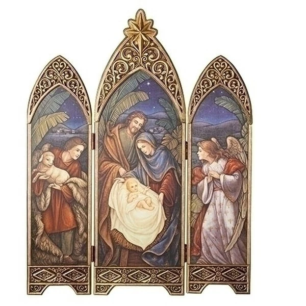 Nativity Triptych Screen Decorative Sculpture
