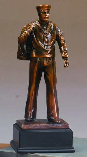 Navy Man Military Sculpture 11.5" High - Image 2