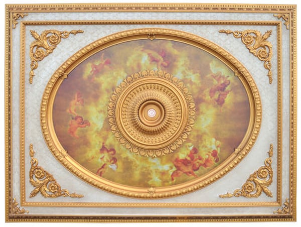 Neo Classical Rectangular Ceiling Medallion 95"
