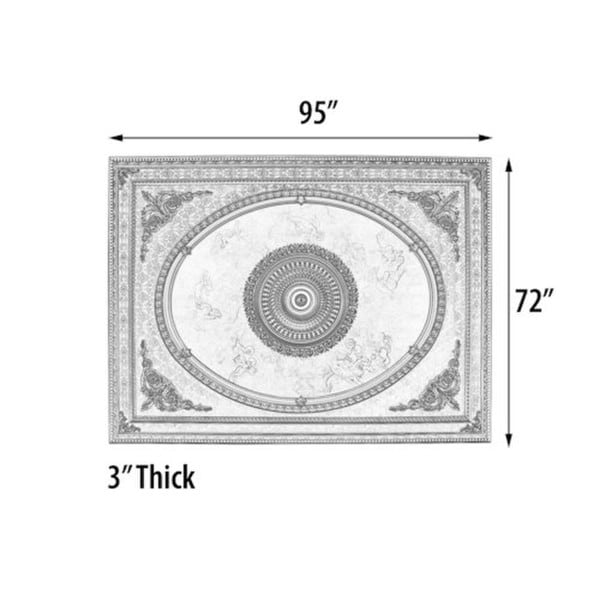 Neo Classical Rectangular Ceiling Medallion 95" - Image 4