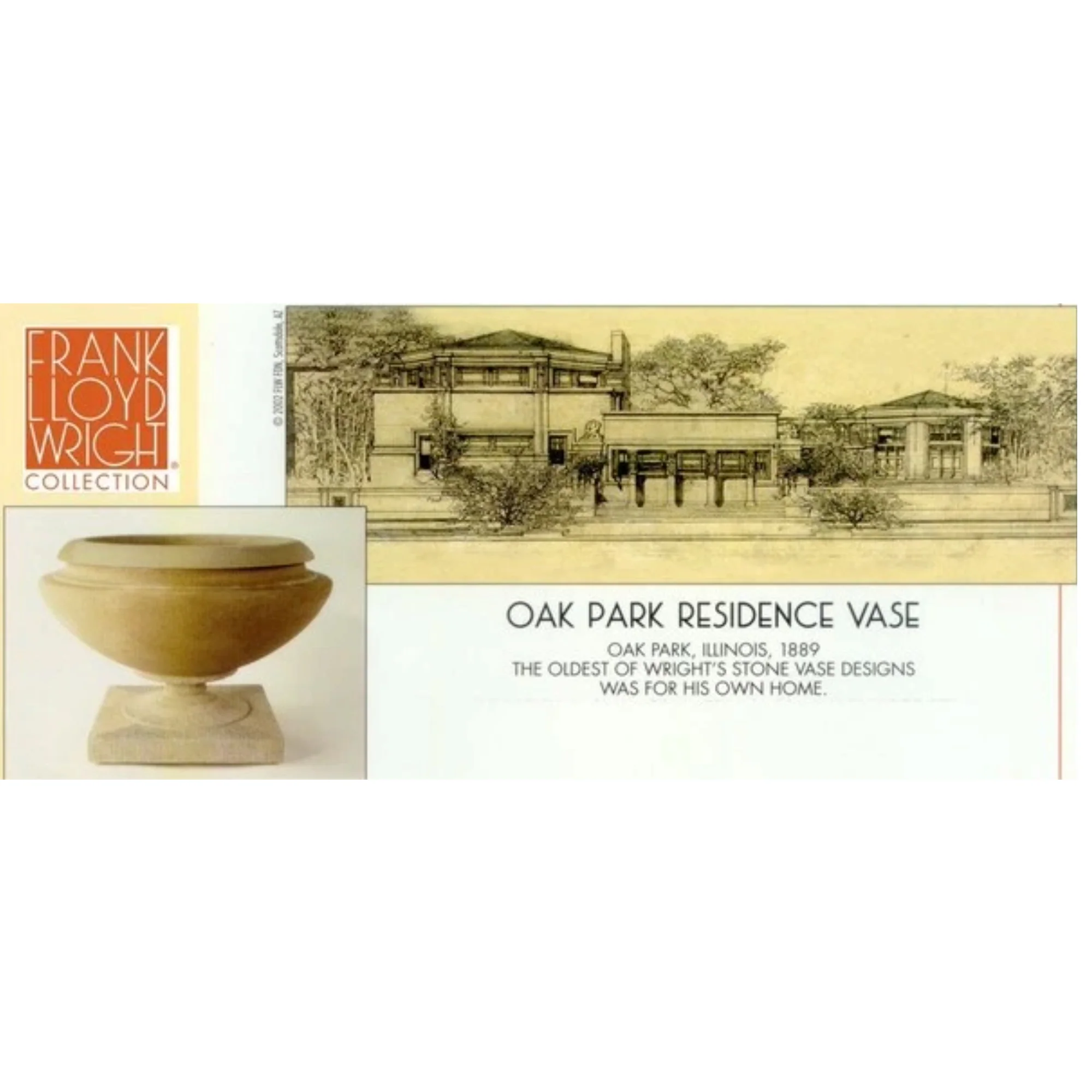 Oak Park Residence Vase by Frank Lloyd Wright Small - Image 4