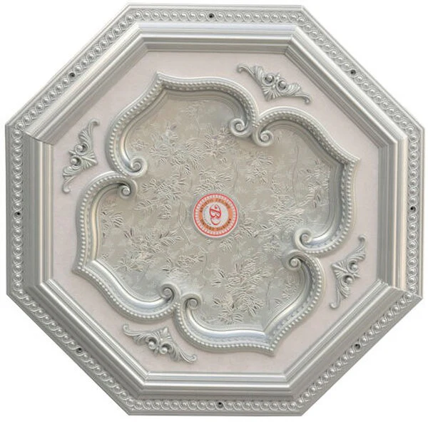 Octagon Silver Ceiling Medallion 24 inch
