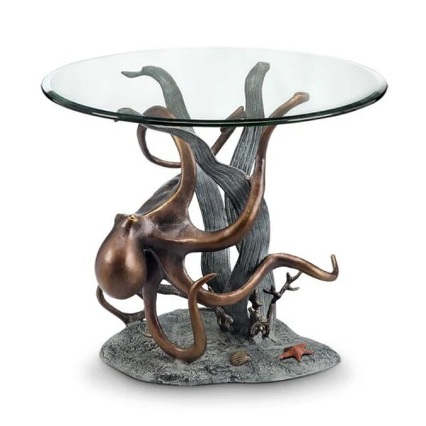 Octopus and Seagrass Sculptural End Table - Image 2