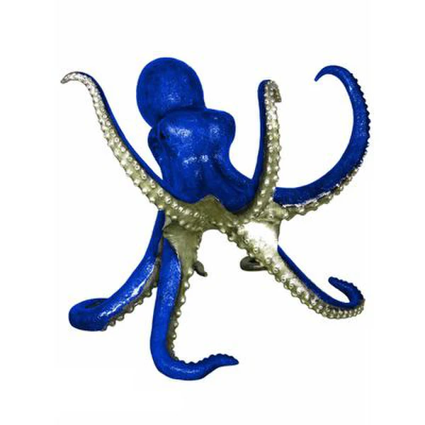 Octopus Table Base Bronze Statue (Royal Blue)