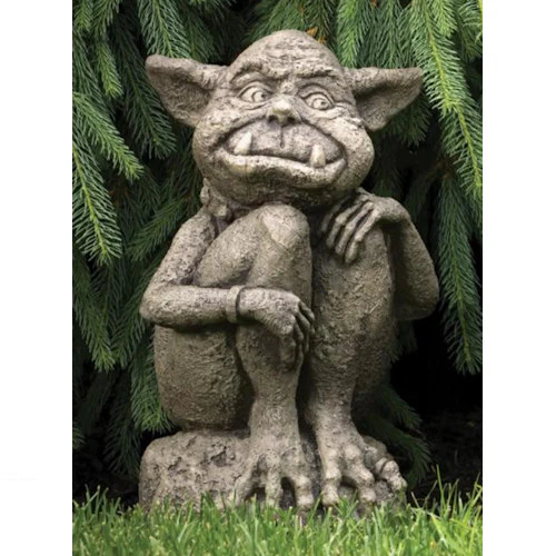 Ollie Ogre Cement Garden Statue 18" High