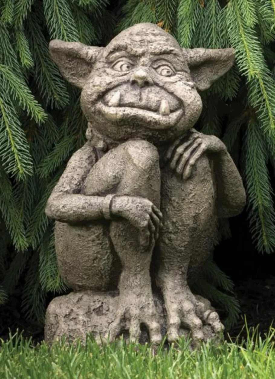 Ollie Ogre Cement Garden Statue 18" High - Image 2