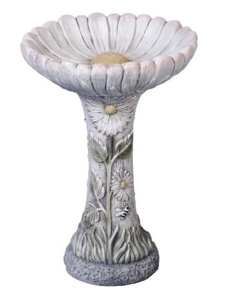 One Piece Sunflower Bird Bath Detail Stain