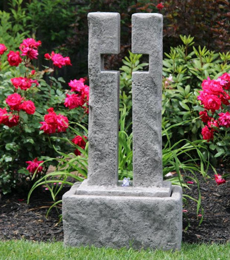 Open Cross Fountain Sculpture - Image 2
