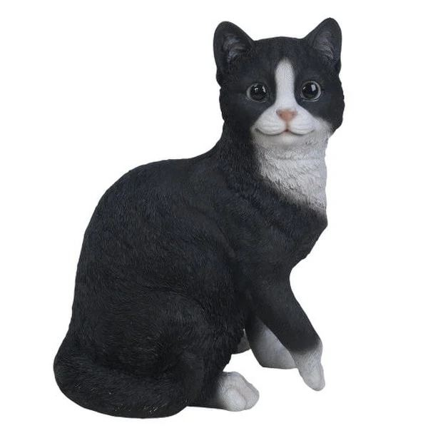 Black and White Cat Sculpture