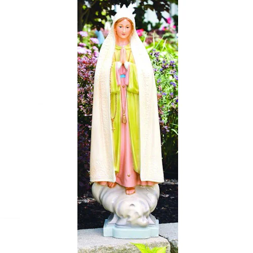 Our Lady Of Fatima Sculpture 34" High - Image 2