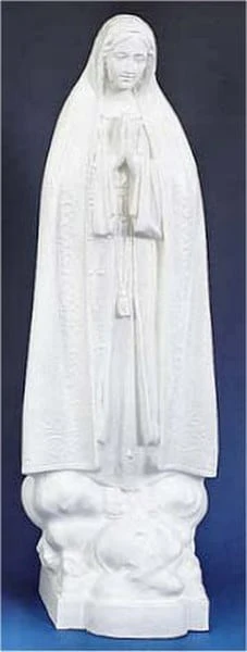 Our Lady Of Fatima White Garden Statue 32" High - Image 2