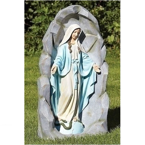 Our Lady of Grace Sculpture in Grotto 36" HIgh