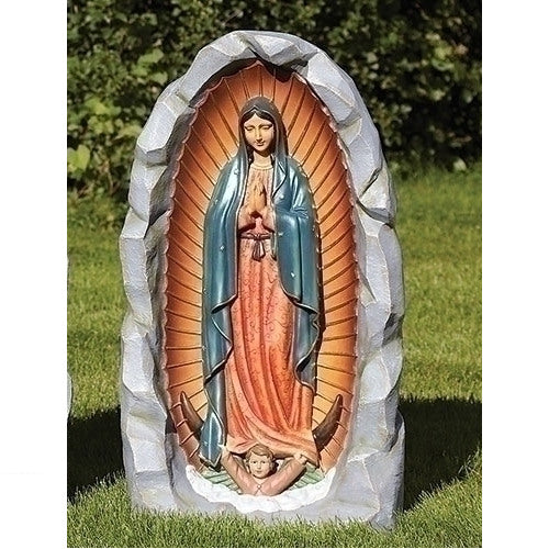 Our Lady of Guadalupe Sculpture in Grotto 36" High