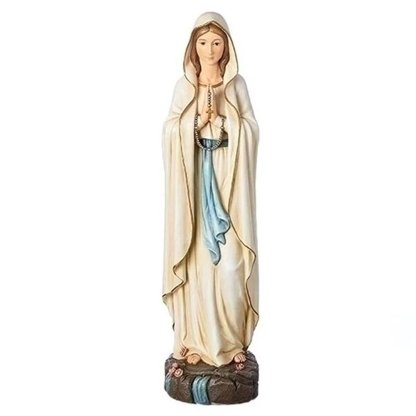 Our Lady of Lourdes Figure Statue 17" H