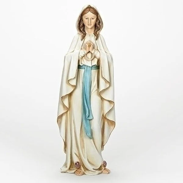 Our Lady of the Lourdes Hand Painted Statue - Image 2