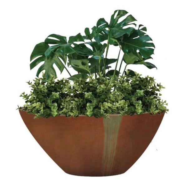 Oval Stone Outdoor Planter Large 17" Tall