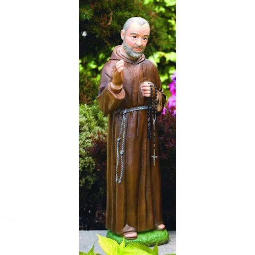Padre Pio Sculpture 30" High Traditionally Colored - Image 2