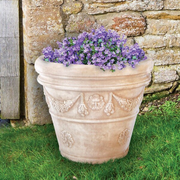 Palm Planter Large Ornate Design 26" H