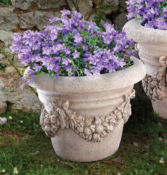 Palm Pot Classico Large Cast Stone 19"