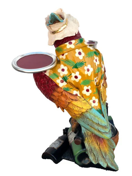 Parrot Butler with Tray Sculpture - Image 3
