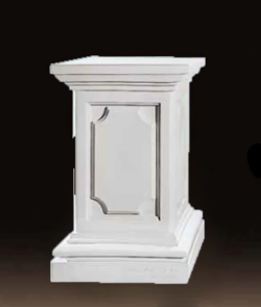Pedestal 28" High Bonded Cararra Marble - Image 2