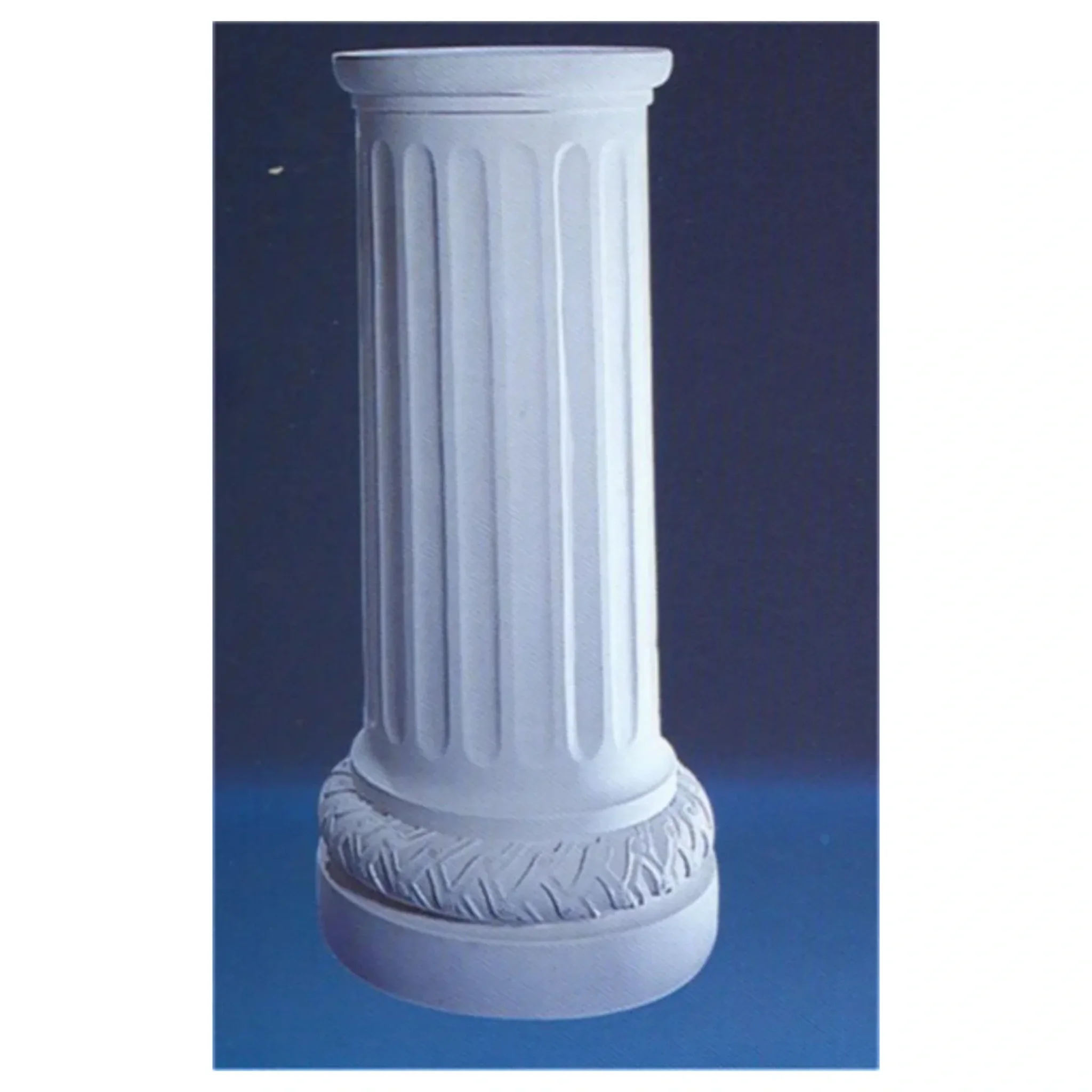 Classical Carrara Marble Pedestal – 32" Tall Display Stand - Image 2