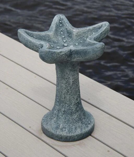 Petite One Piece Starfish Birdbath