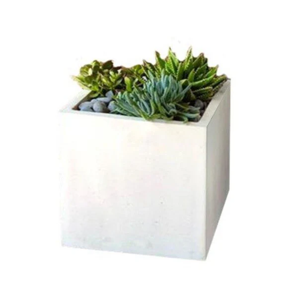 Piazza Cast Stone Outdoor Planter Small 18" Tall