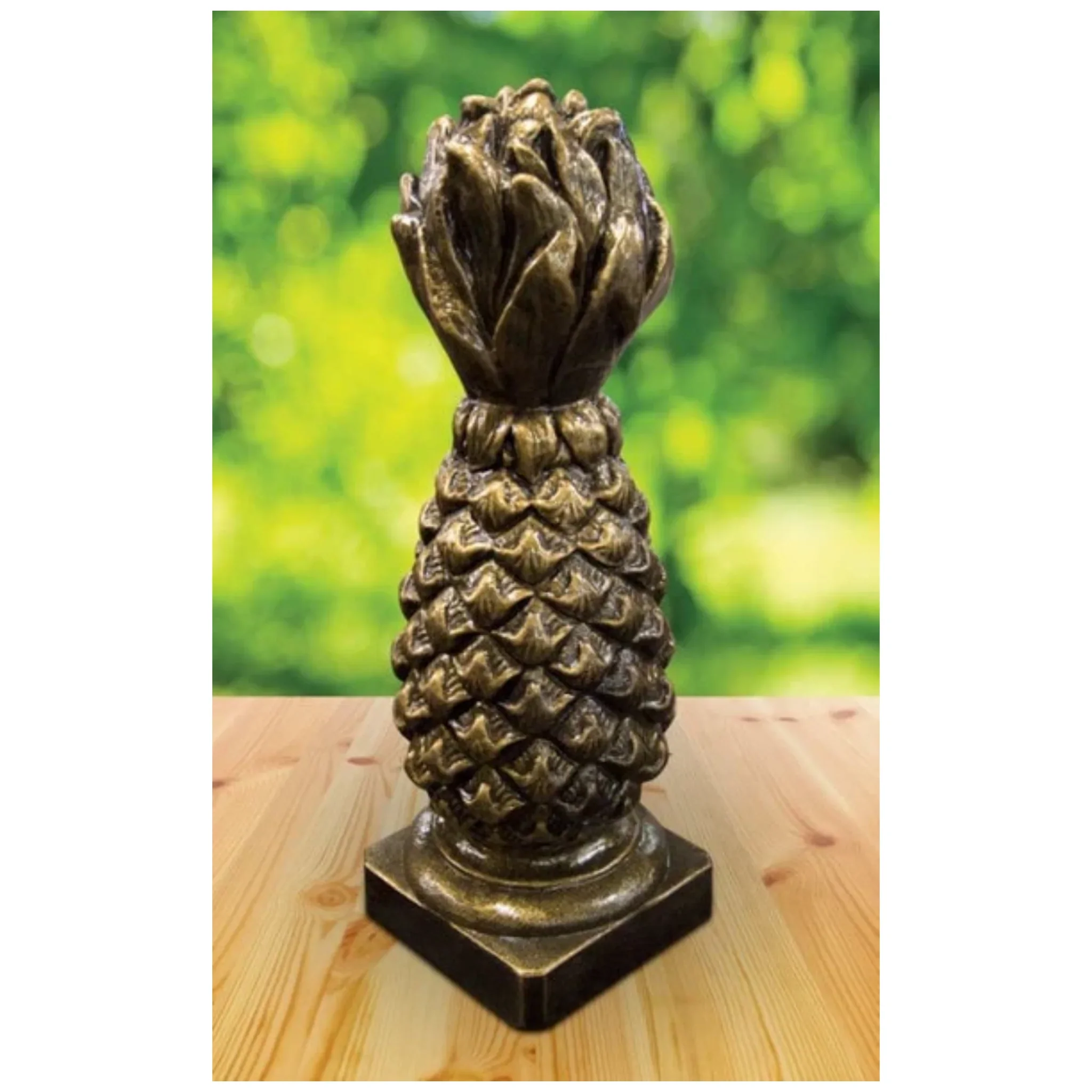 Pineapple Finial Cement Garden Statue 25" High