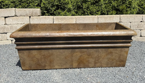 Rectangle Rimmed Cement Planter Large - Image 2